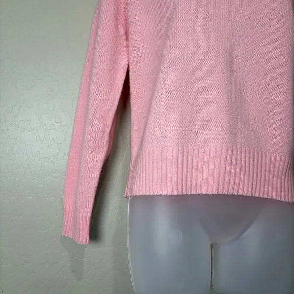 Vintage Pink Sweater Bubblegum Pink Coquette VTG Jrs L - Picture 4 of 7